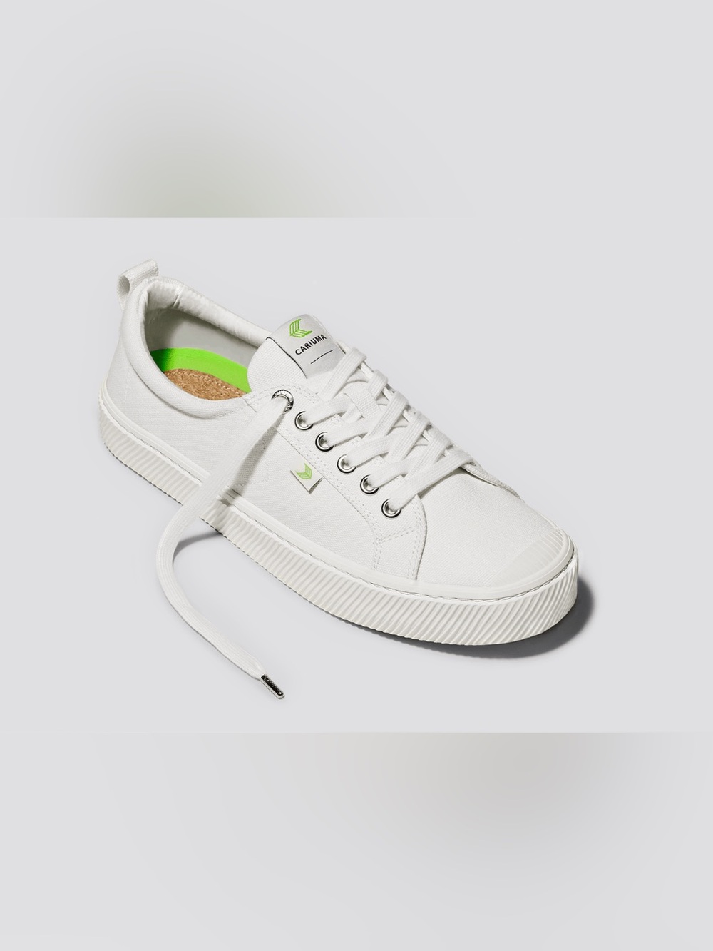 Cariuma OCA Low Off-White Canvas Sneakers | Sustainable Organic Cotton Shoes - Picture 2 of 11
